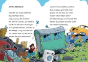 Buchcover und Innenansicht für das Buch: Die drei ??? Kids, Bücherhelden 2. Klasse, Tatort Baustelle