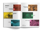 Buchcover und Innenansicht für das Buch: Der Weltatlas der Fußball-Stadien