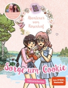 Buchcover und Innenansicht für das Buch: Abenteuer vom Rosenhof. Sorge um Cookie