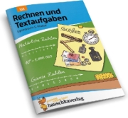 Buchcover und Innenansicht für das Buch: Rechnen und Textaufgaben - Gymnasium 5. Klasse, A5-Heft