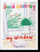 Buchcover und Innenansicht für das Buch: David Hockney. My Window