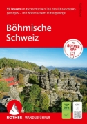 Buchcover und Innenansicht für das Buch: ROTHER Wanderführer Böhmische Schweiz. 55 Touren im tschechischen Teil des Elbsandsteingebirges - mit Böhmischem Mittelgebirge