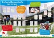 Buchcover und Innenansicht für das Buch: Das große Fußball-Stickerbuch