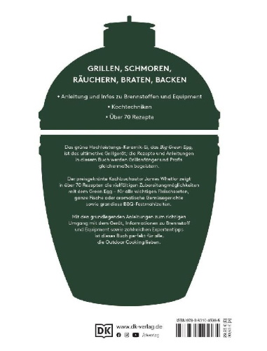 Buchcover und Innenansicht für das Buch: Kochen mit dem Big Green Egg