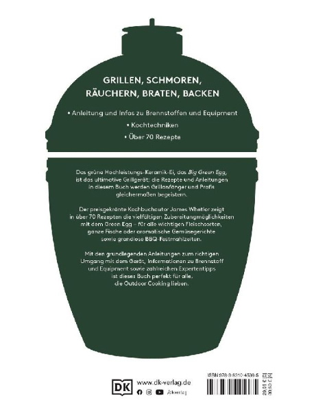 Buchcover und Innenansicht für das Buch: Kochen mit dem Big Green Egg