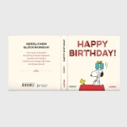 Buchcover und Innenansicht für das Buch: Peanuts Geschenkbuch: Happy Birthday!