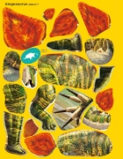 Buchcover und Innenansicht für das Buch: Der große Stickerspaß: Spektakuläre Dinosaurier