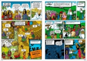 Buchcover und Innenansicht für das Buch: The Lion Kids Bible Comic