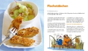 Buchcover und Innenansicht für das Buch: Kochen und backen mit der Maus