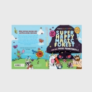 Buchcover und Innenansicht für das Buch: Super Happy Magic Forest and the Humongous Fungus