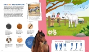 Buchcover und Innenansicht für das Buch: WAS IST WAS Kids Pferde und Ponys. Wild, stark und einfach toll!