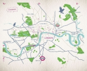 Buchcover und Innenansicht für das Buch: Glücksorte in London