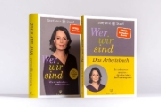 Buchcover und Innenansicht für das Buch: Wer wir sind. Das Arbeitsbuch