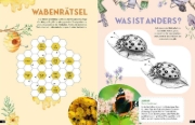 Buchcover und Innenansicht für das Buch: Das Garten-Rätselbuch 2 - Mit Profi-Tipps von "Wir sind Garten"