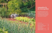 Buchcover und Innenansicht für das Buch: Das große GU Handbuch Gemüse-Anbauplanung