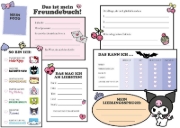 Buchcover und Innenansicht für das Buch: Hello Kitty and Friends: Meine Freunde