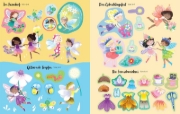 Buchcover und Innenansicht für das Buch: Mein erstes Glitzer-Stickerbuch: Funkelnde Feen