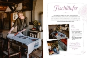 Buchcover und Innenansicht für das Buch: Das kleine Nähcafé am Fluss - Nähideen für gemütliche Stunden