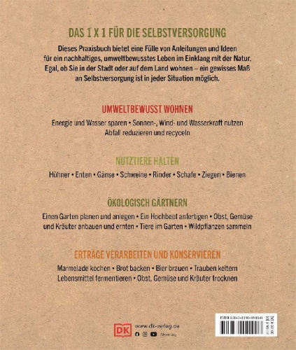 Buchcover und Innenansicht für das Buch: Das große Buch der Selbstversorgung