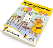Buchcover und Innenansicht für das Buch: Kindergartenblock ab 3 Jahre - Vergleichen, rätseln und malen