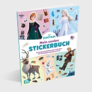 Buchcover und Innenansicht für das Buch: Disney Die Eiskönigin: Mein cooles Stickerbuch