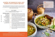 Buchcover und Innenansicht für das Buch: Healthy Food, Happy Me - Antientzündliche Ernährung für Frauen