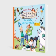 Buchcover und Innenansicht für das Buch: Die Schule der magischen Tiere Beschäftigung: Das große Abc-Lernheft