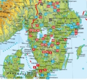 Buchcover und Innenansicht für das Buch: ROTHER Wanderführer Schweden: Der Süden. 60 Touren von Skåne, Småland und Värmland über Stockholm bis Dalarna