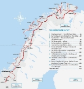 Buchcover und Innenansicht für das Buch: Entdeckertouren mit dem Wohnmobil Norwegen Der Norden