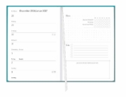 Buchcover und Innenansicht für das Buch: Kalenderbuch A6 blau 2027
