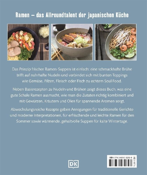 Buchcover und Innenansicht für das Buch: Ramen-Kochbuch