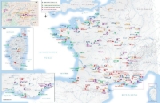 Buchcover und Innenansicht für das Buch: In 225 Reisen durch Frankreich