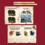 Buchcover und Innenansicht für das Buch: Das inoffizielle Rätselbuch für Potter-Fans. Über 100 Quizfragen, Bilderrätsel, Labyrinthe und mehr zu den bekannten Büchern und Filmen