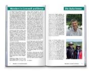 Buchcover und Innenansicht für das Buch: KOMPASS Wanderführer Cornwall und Devon, 60 Touren mit Extra-Tourenkarte