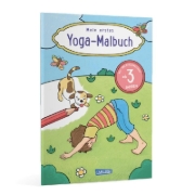 Buchcover und Innenansicht für das Buch: Mein erstes Yoga-Malbuch
