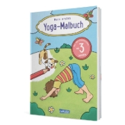 Buchcover und Innenansicht für das Buch: Mein erstes Yoga-Malbuch