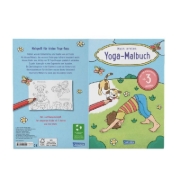 Buchcover und Innenansicht für das Buch: Mein erstes Yoga-Malbuch