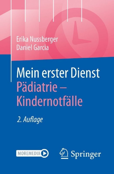 Buchcover und Innenansicht für das Buch: Mein erster Dienst Pädiatrie - Kindernotfälle