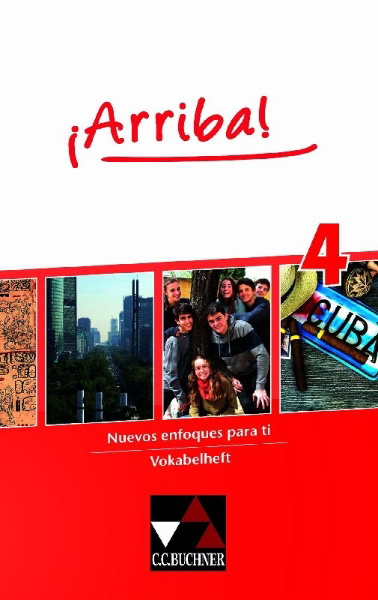 Buchcover und Innenansicht für das Buch: ¡Arriba! Vokabelheft 4