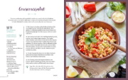 Buchcover und Innenansicht für das Buch: Emmi kocht einfach: 75 vegetarische Rezepte