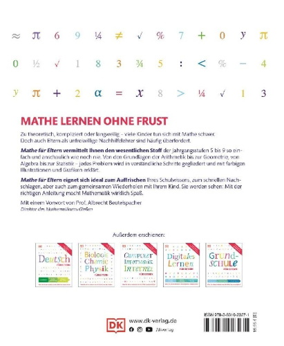 Buchcover und Innenansicht für das Buch: Mathe für Eltern