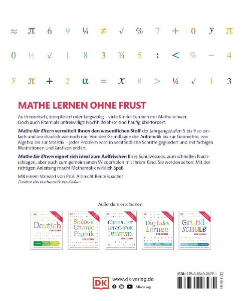 Buchcover und Innenansicht für das Buch: Mathe für Eltern