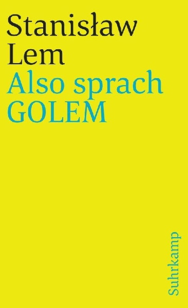 Buchcover und Innenansicht für das Buch: Also sprach GOLEM
