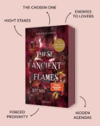 Buchcover und Innenansicht für das Buch: These Ancient Flames 2: Burn