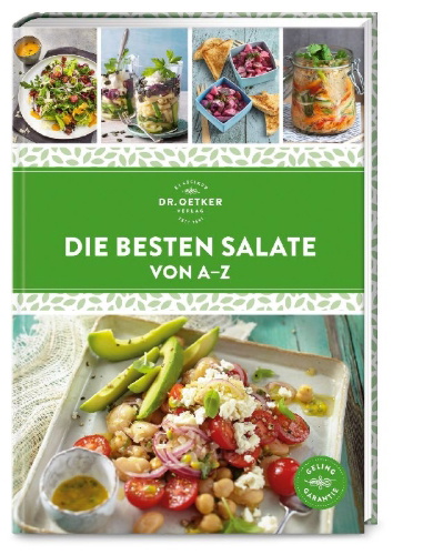 Buchcover und Innenansicht für das Buch: Die besten Salate von A-Z