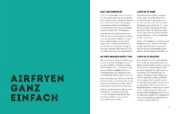 Buchcover und Innenansicht für das Buch: Das ultimative Veggie Airfryer Kochbuch