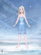Buchcover und Innenansicht für das Buch: Disney Die Eiskönigin: Zauberhafter Styling-Spaß: Stickern, Malen, Stylen