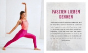 Buchcover und Innenansicht für das Buch: Dynamisches Faszien-Yoga (mit DVD)