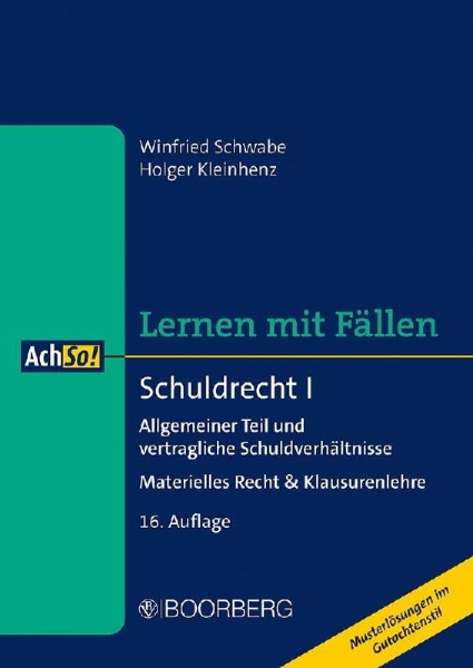 Buchcover und Innenansicht für das Buch: Schuldrecht I