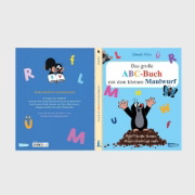 Buchcover und Innenansicht für das Buch: Das große ABC-Buch mit dem kleinen Maulwurf